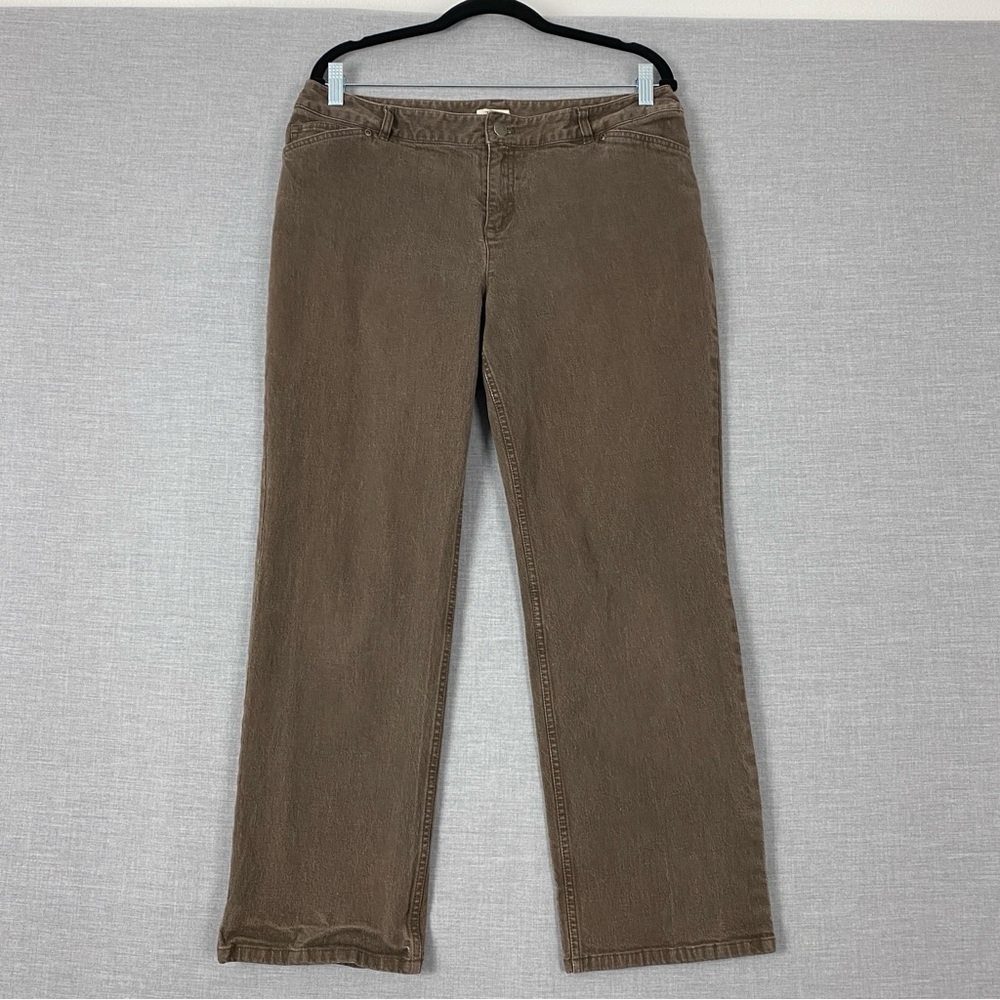 J. Jill Women's Straight Leg Jeans - Brown